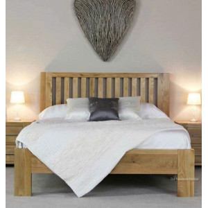 Chunky 1m2 x 2m : Giường Ngủ Gỗ Sồi - Nan Dọc